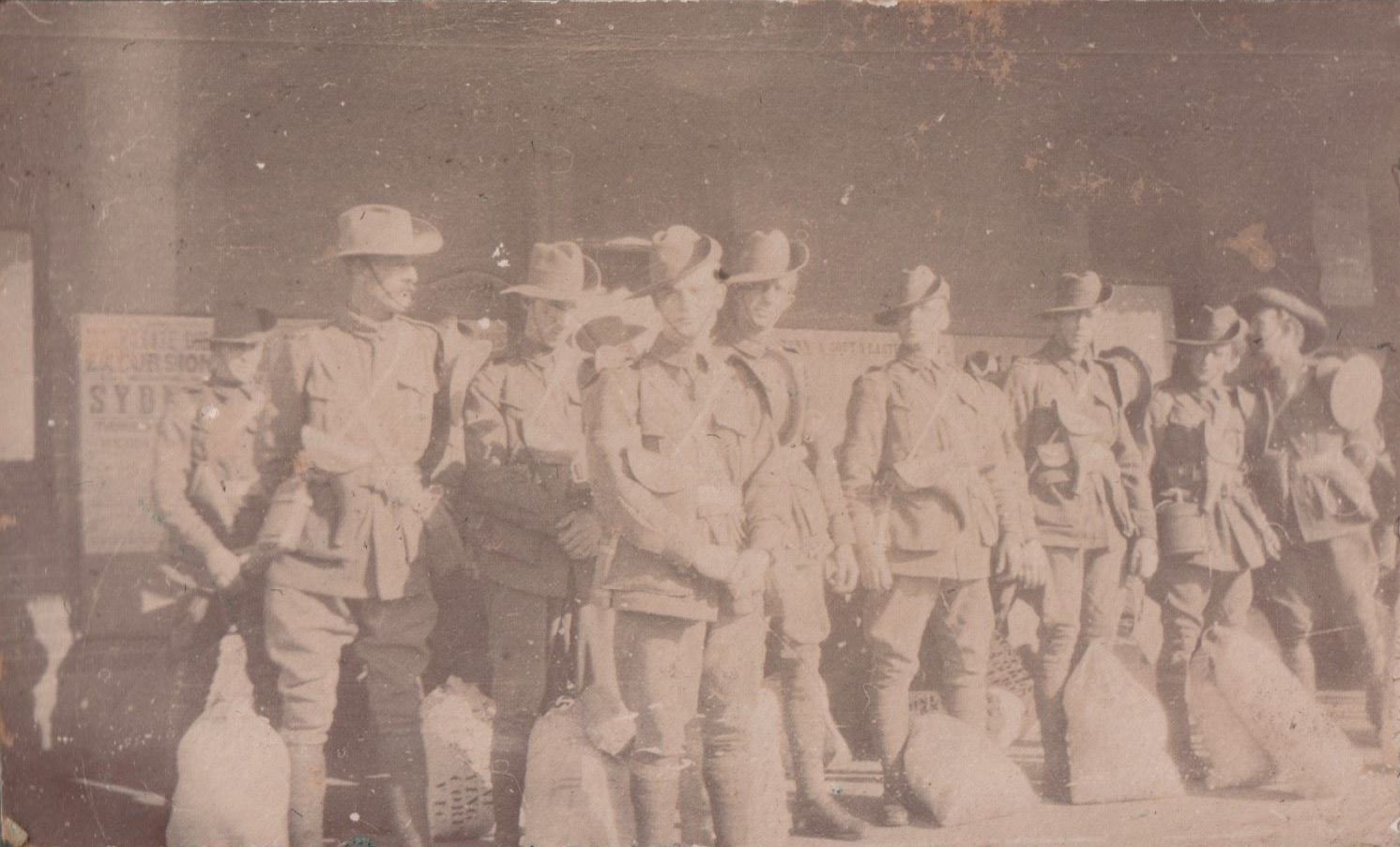 The 15th Reinforcements A.F.C. September Quota Entraining Port Melbourne Railway Station