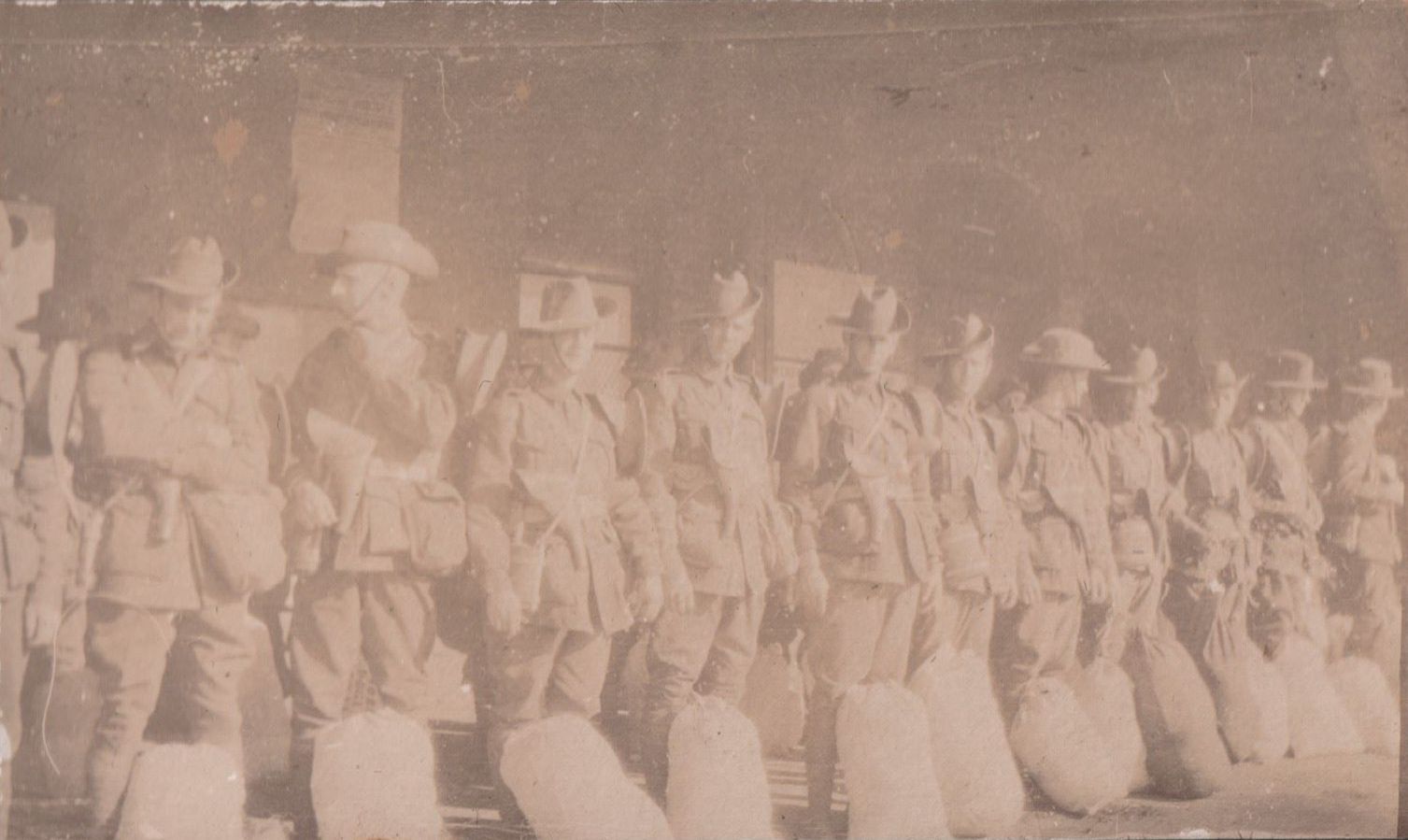 The 15th Reinforcements A.F.C. September Quota Entraining Port Melbourne Railway Station