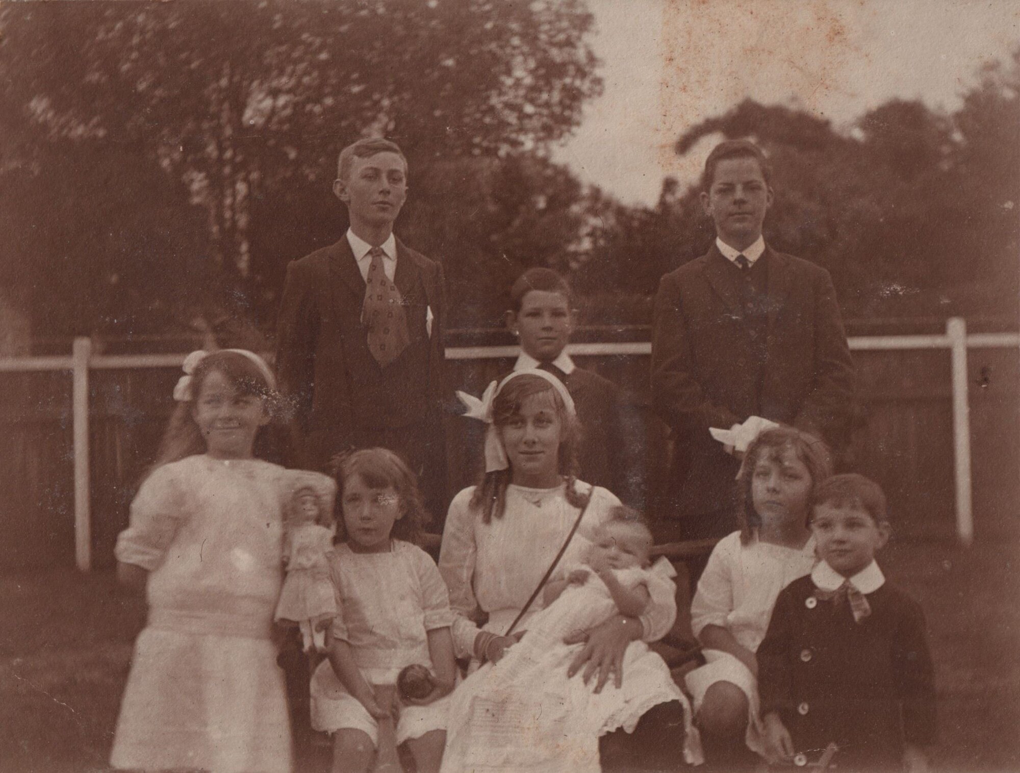 The children at Dayton at a Christening