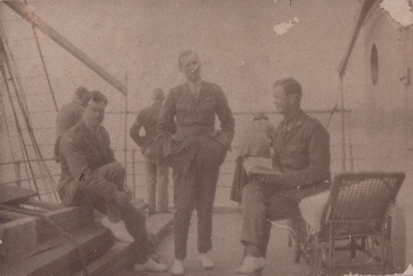 Service personnel on the ship