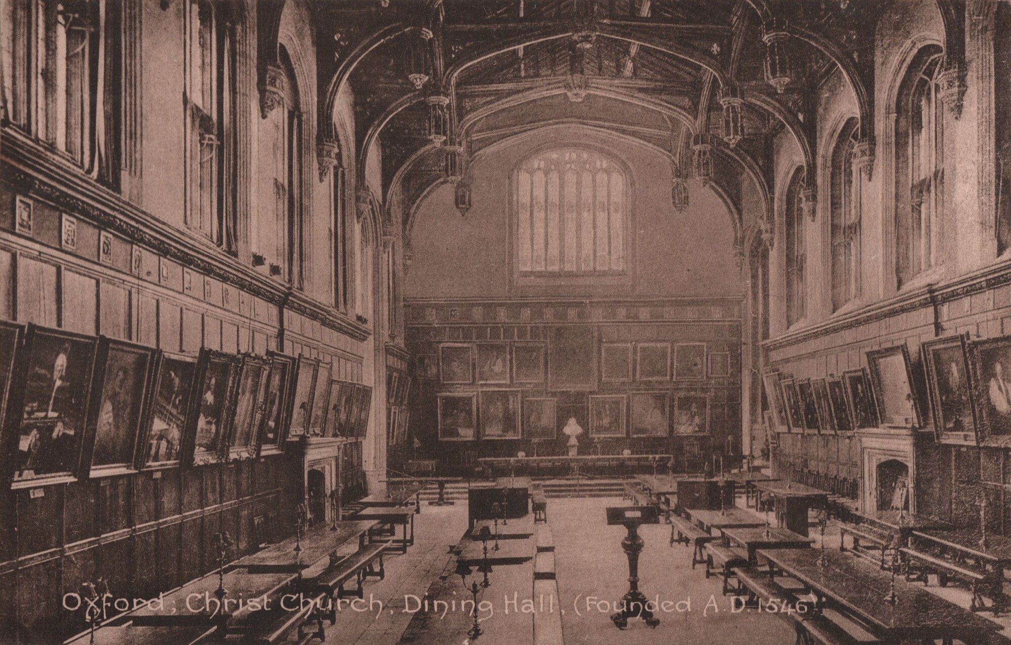 Oxford - Christ Church, Dining Hall, (Founded A.D. 1546)