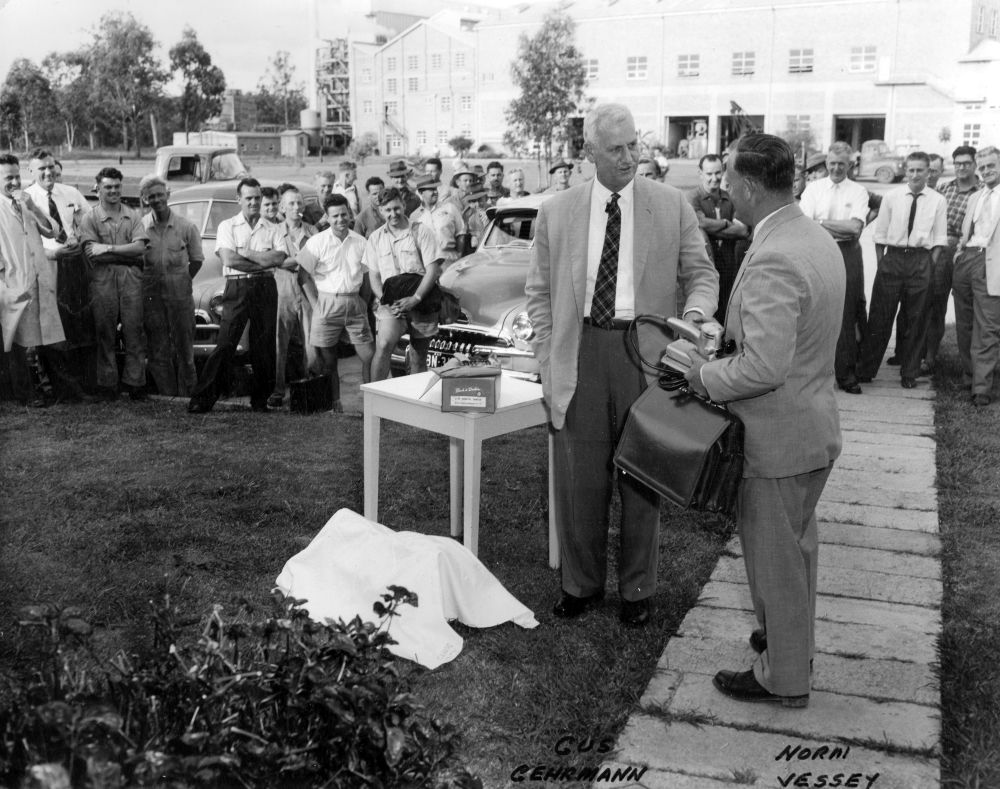 Retirement or departure of Norm Vessey (at right)