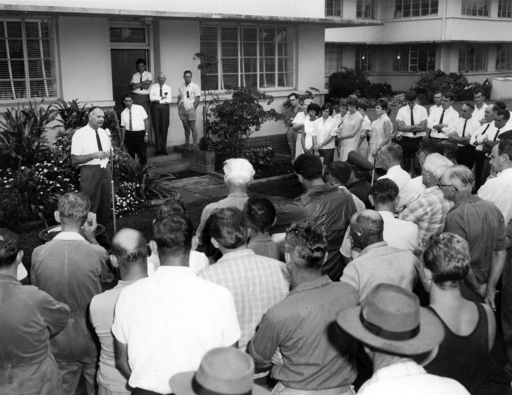 Resident District Manager (R.D.M.), Les Schultz's farewell speech, 1969