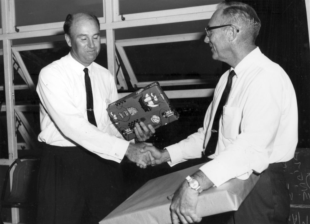 Ian Cathels (left) and John King (right) at a presentation