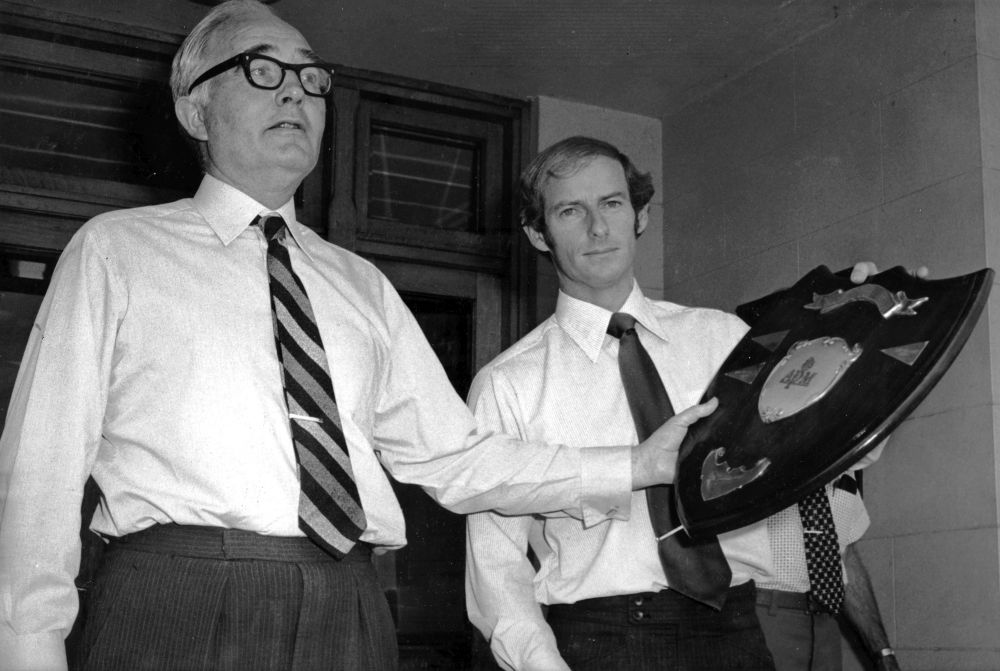 Presentation of the 1974 Safety Shield in 1975