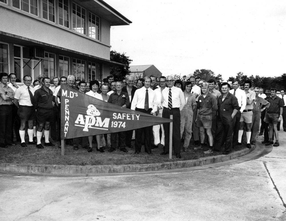 Presentation of the Managing Director's Safety Pennant, 19 May 1977