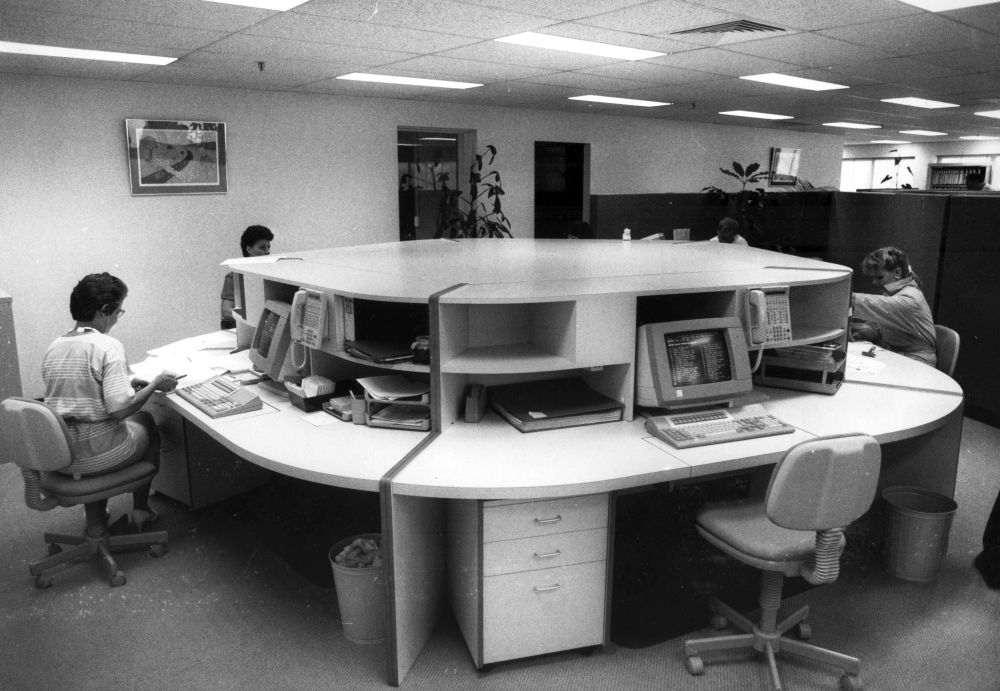 Furniture layout in an area inside the Administration Building at the Petrie Mill