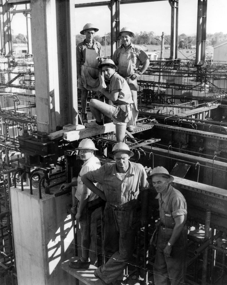 Group of construction workers