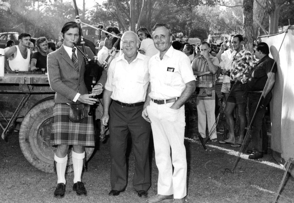 Shane McPherson, Dave Robertson and Keith Dartnell at a function