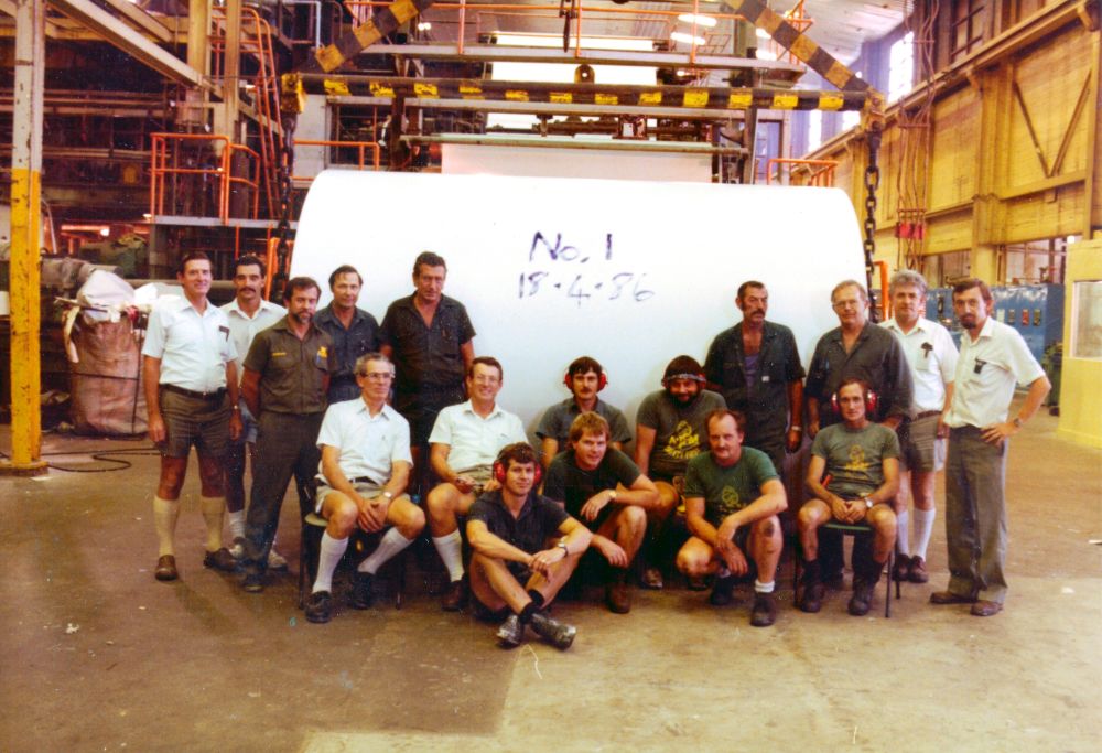 First roll of cartonboard produced using a new method of winding and storing machine rolls