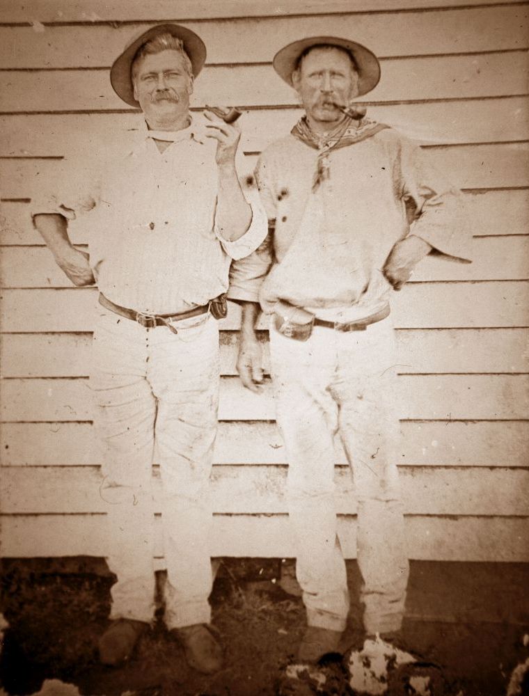 James Herbert (Jim) Bridger (on right) and unknown person (on left)