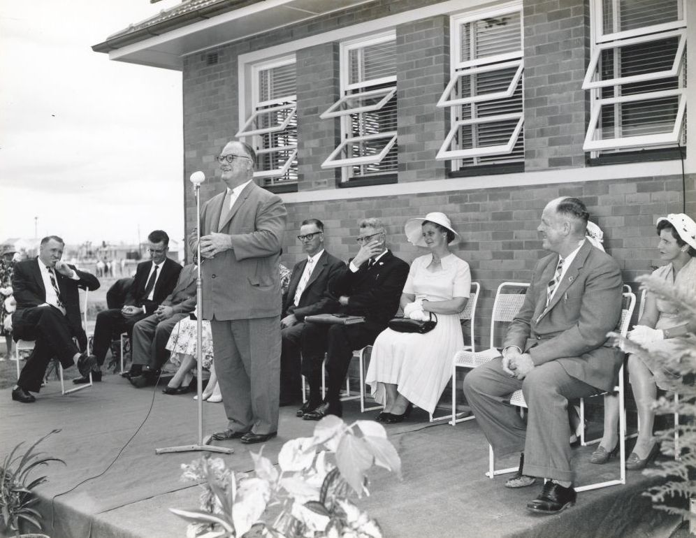 Opening of the Pine Rivers Shire Council building, Gympie Road Strathpine on 5 March 1960