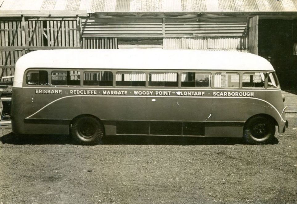 Newer unknown model bus in 1945