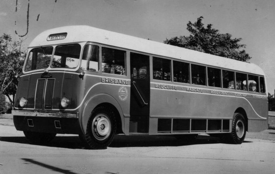 Front quarter view of a Dennis Lancet bus in 1951