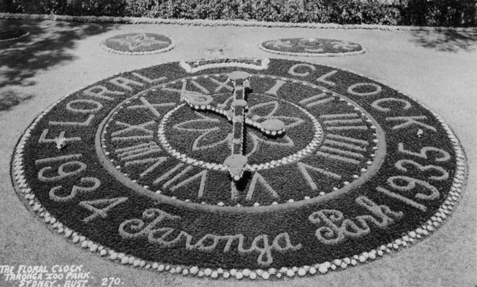 Floral clock at Taronga Park Zoo, Sydney