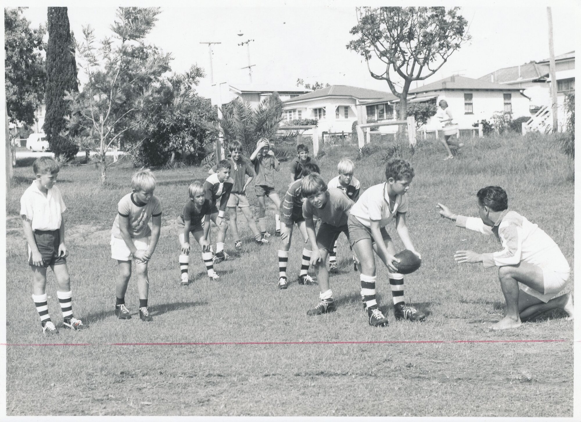 Children playing rugby league, Redcliffe