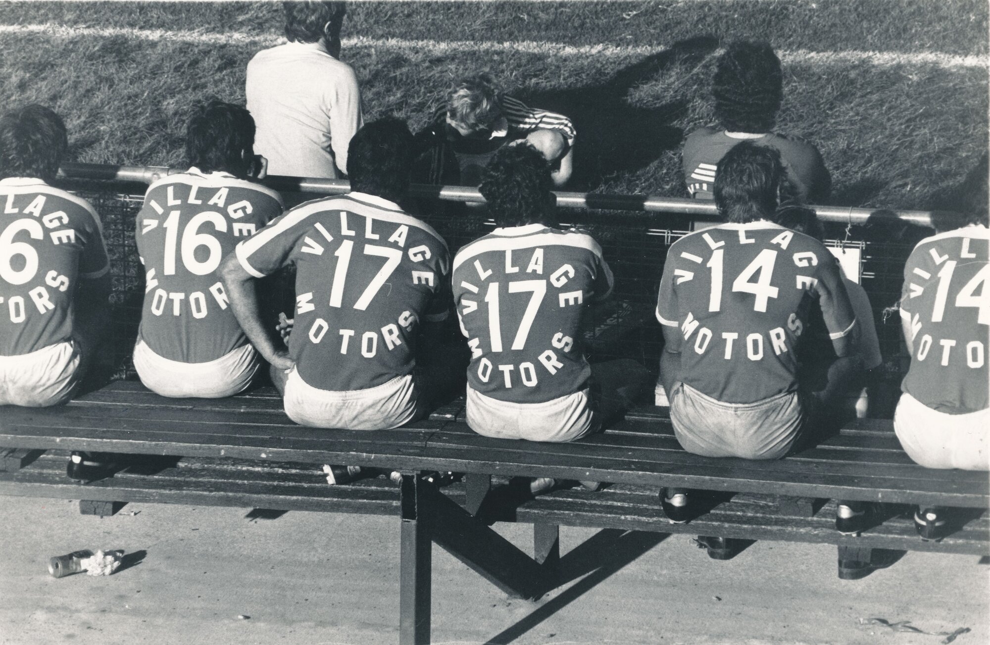 Redcliffe Dolphins reserve bench, 26 August 1984