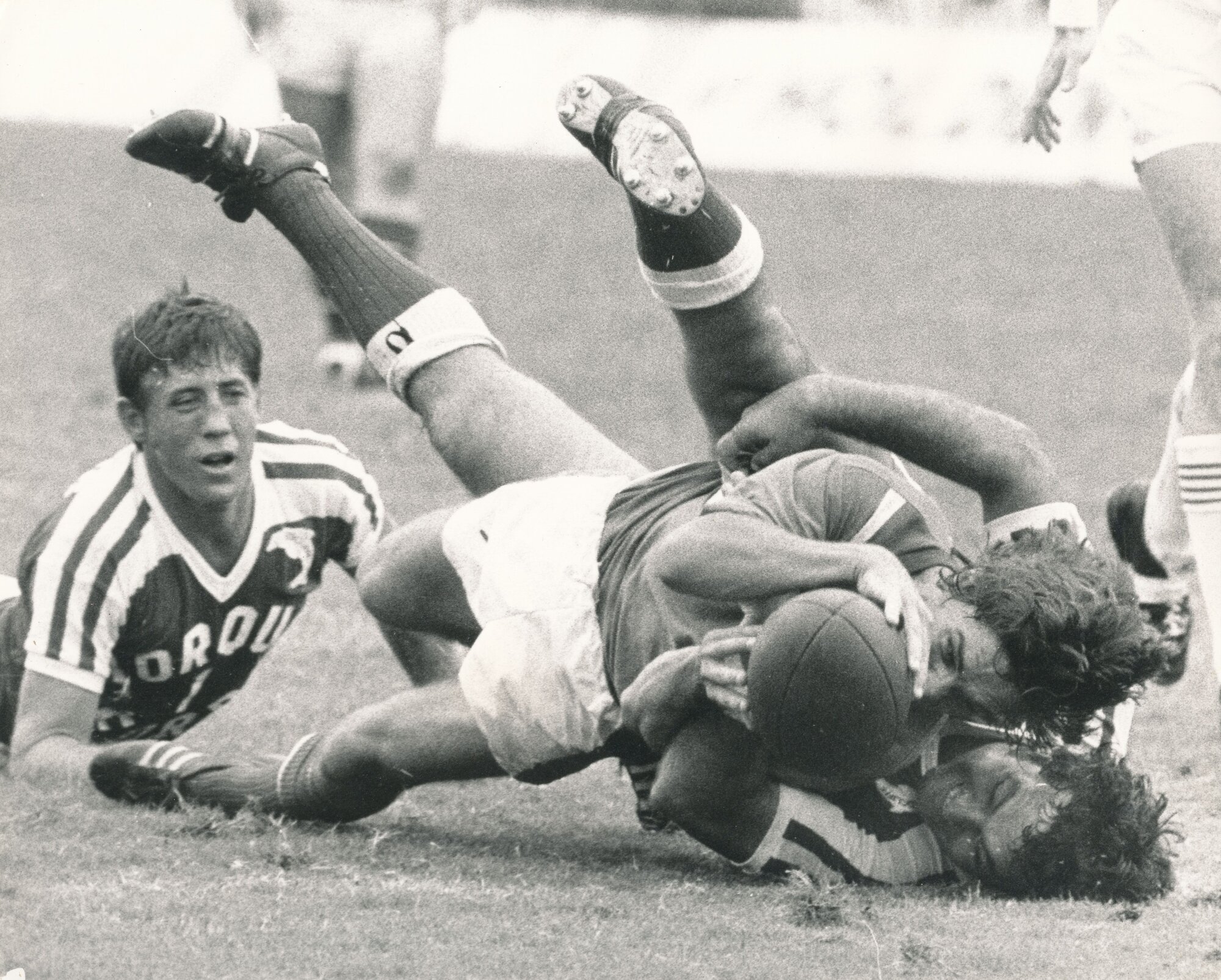 Rugby League game, try to David Green