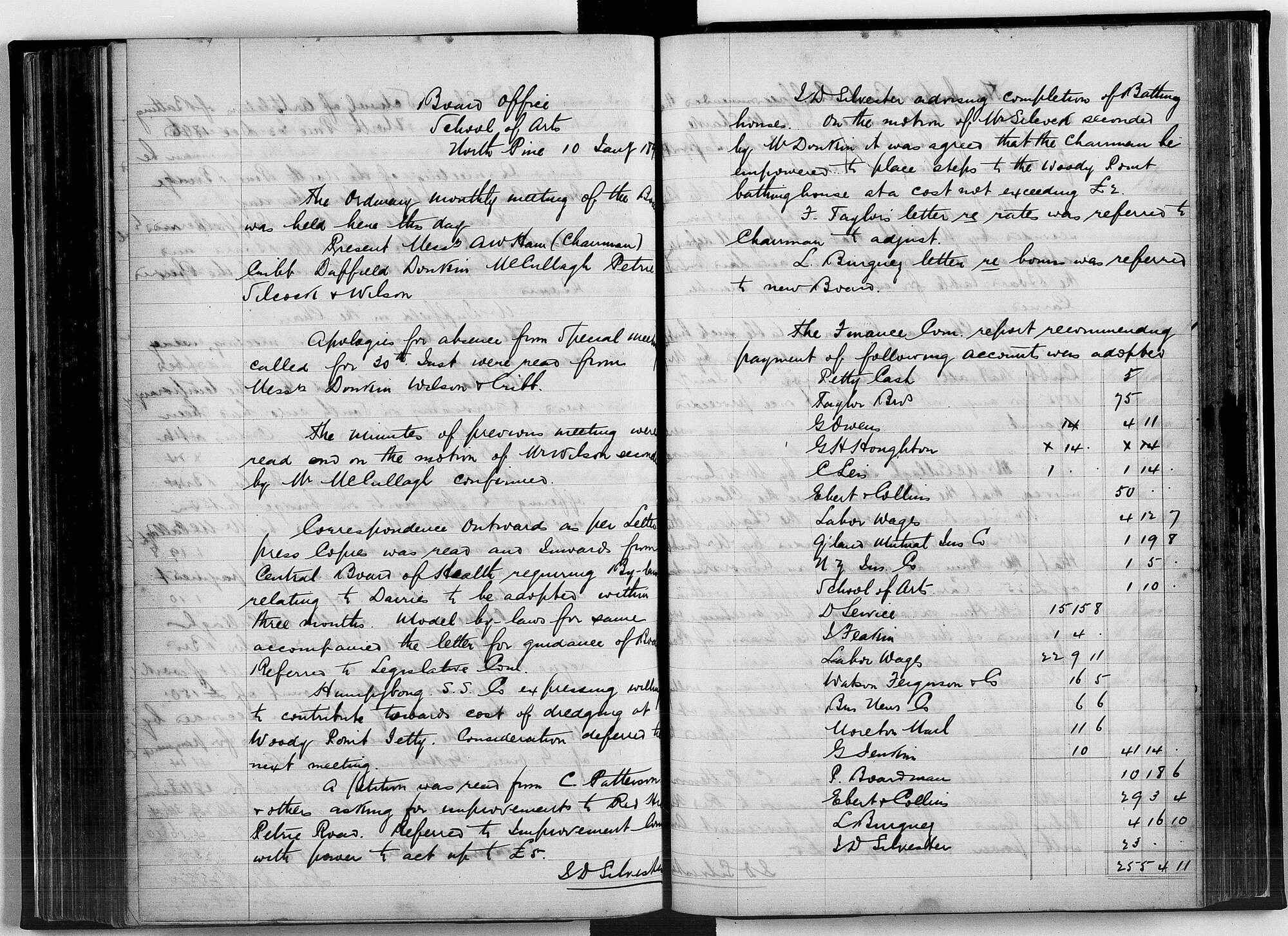 Redcliffe Divisional Board Minutes - 10 January 1896 - 11 December 1896