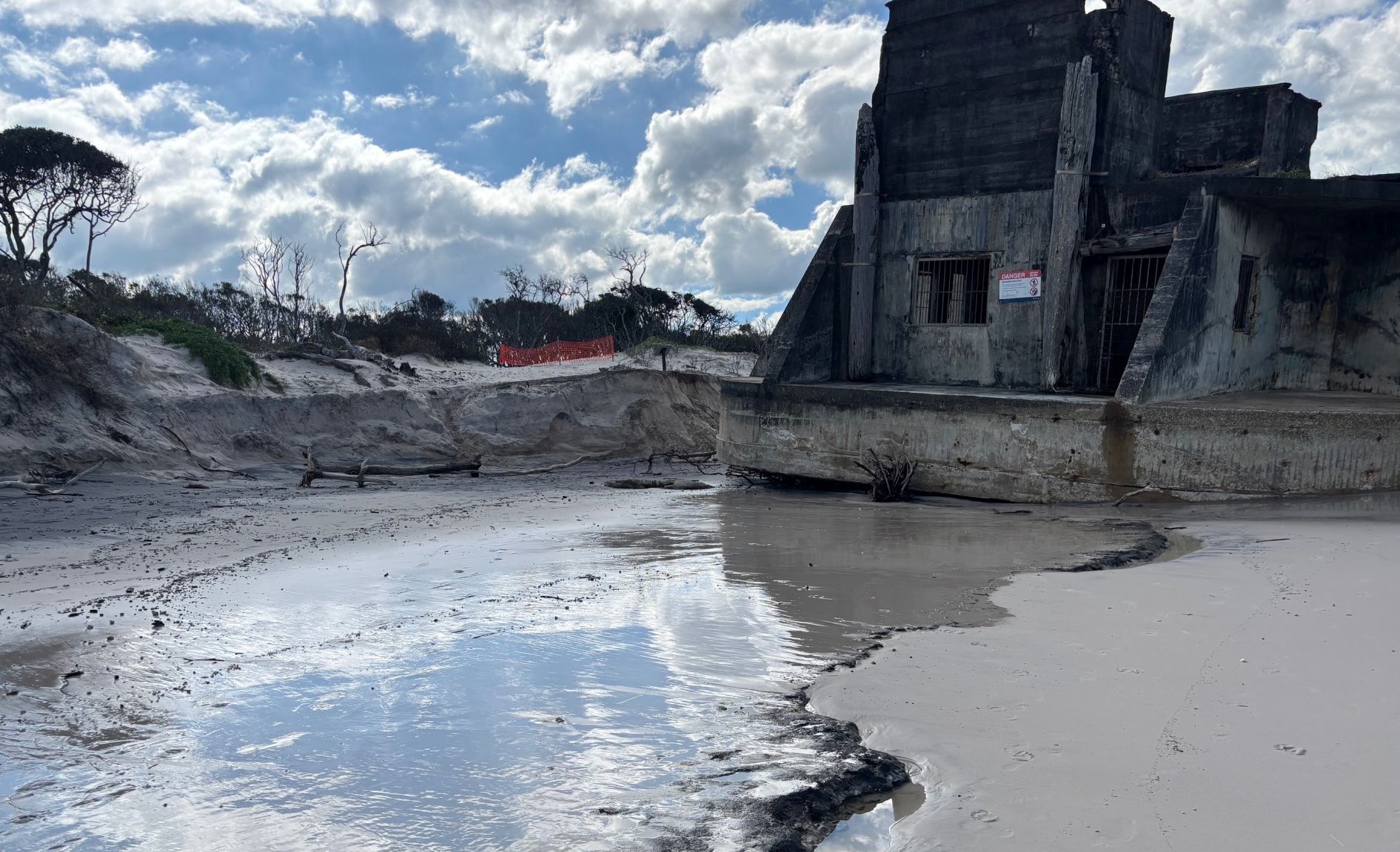 Fort Bribie - After Cyclone Alfred