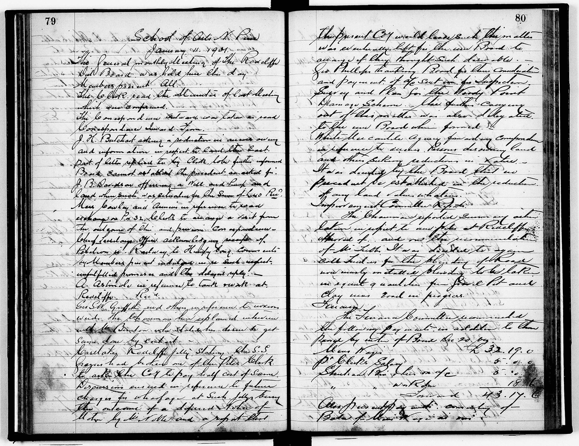 Redcliffe Divisional Board Minutes - 11 January 1901 - 12 December 1901