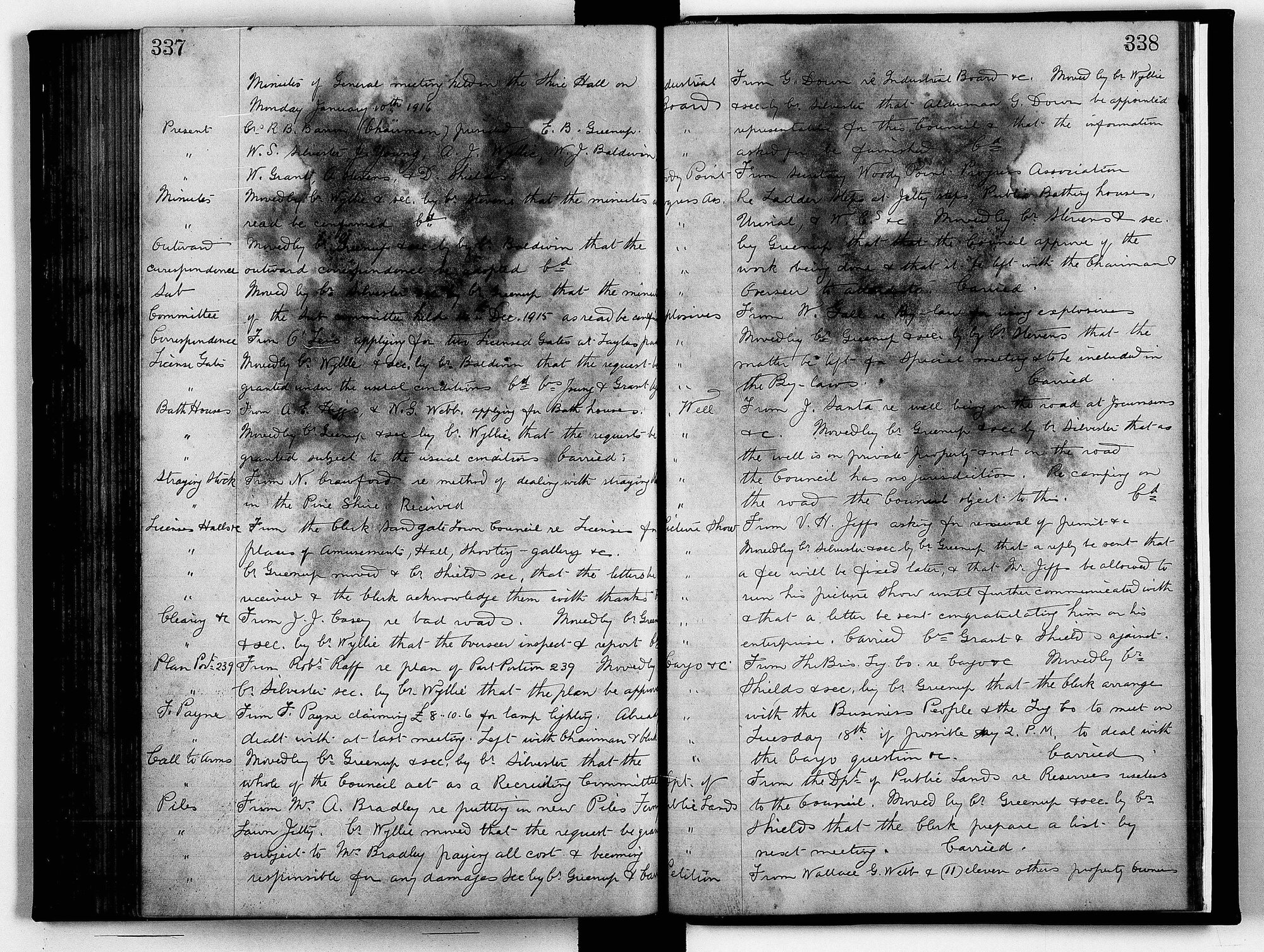 Redcliffe Shire Council Minutes - 10 January 1916 - 3 April 1916