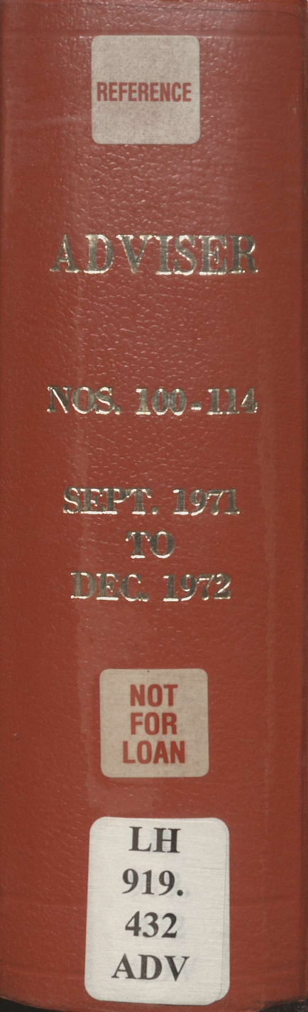 Adviser - September 1971 to December 1972