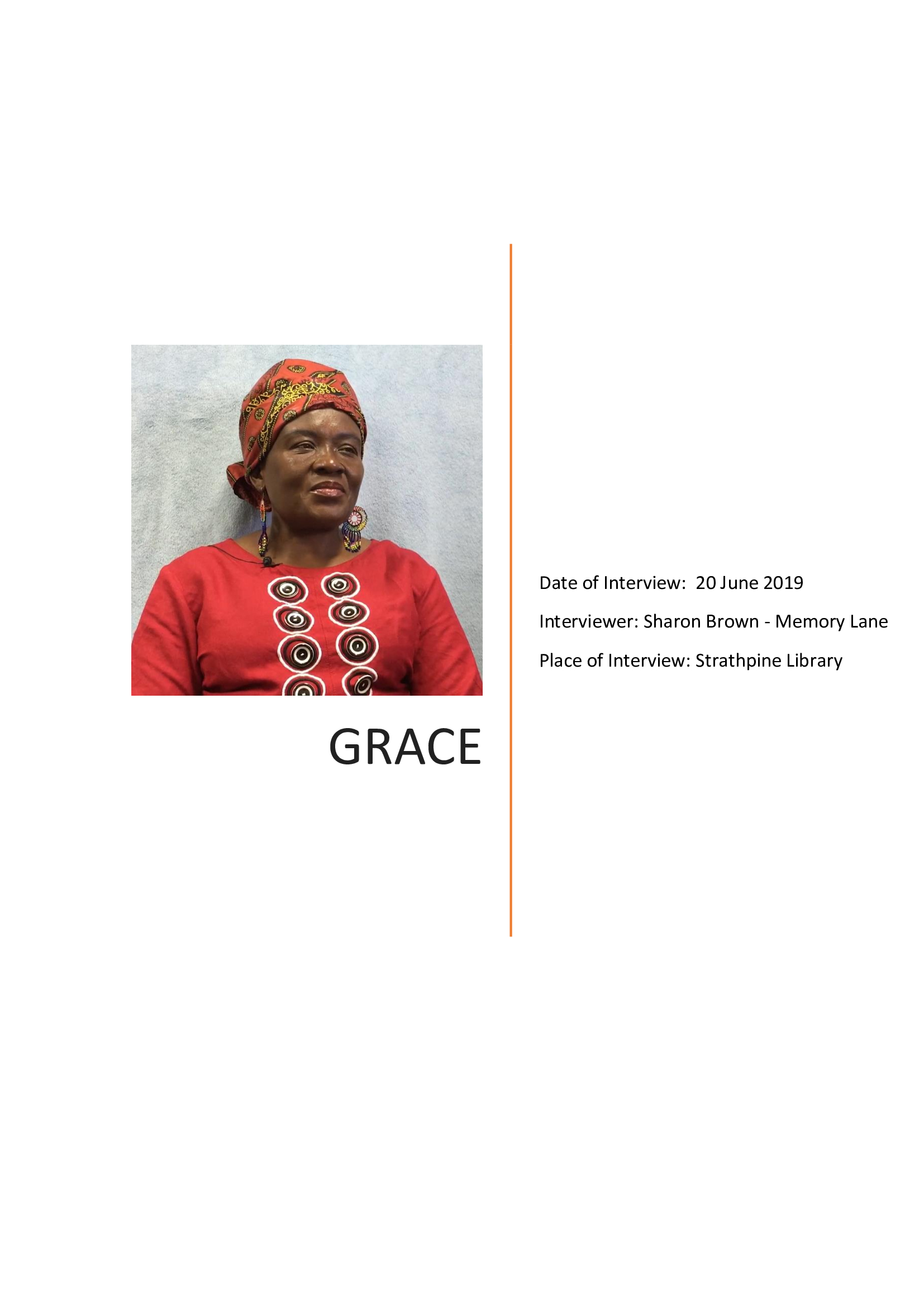Grace Samuel Oryem oral history interview - transcript
