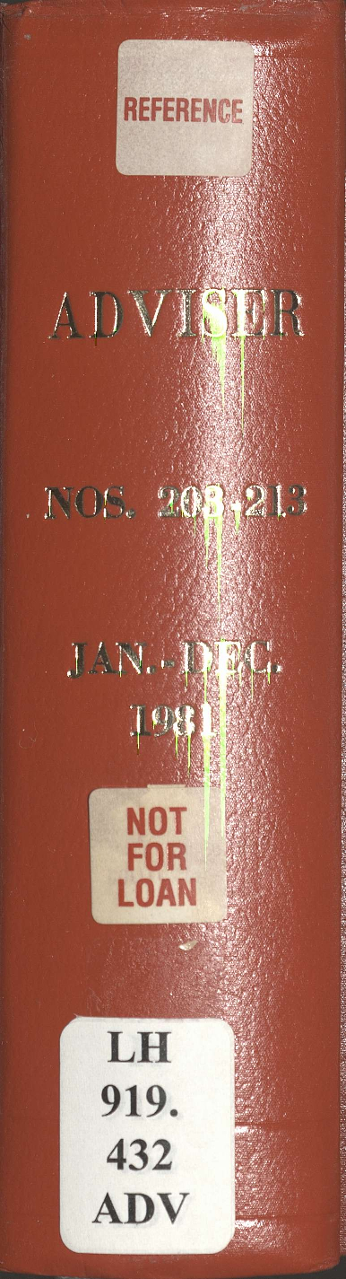 Adviser - January to December 1981