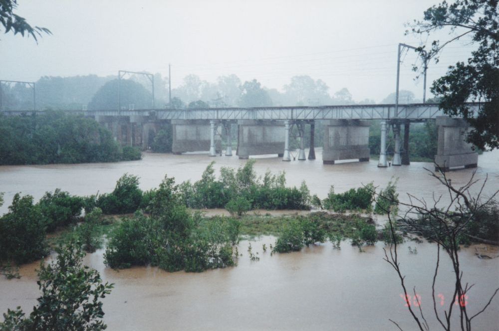 North Pine River in major flood at Petrie