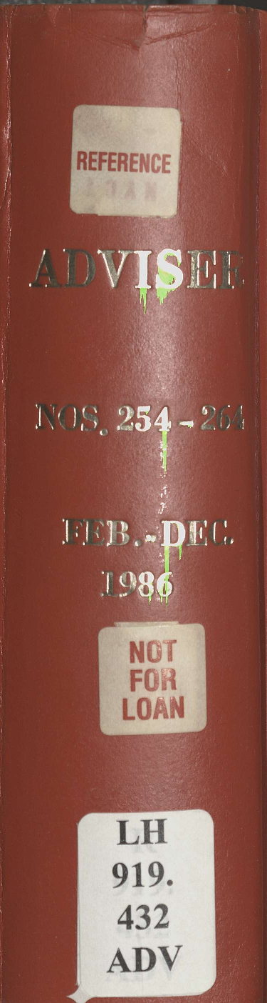 Adviser - February to December 1986