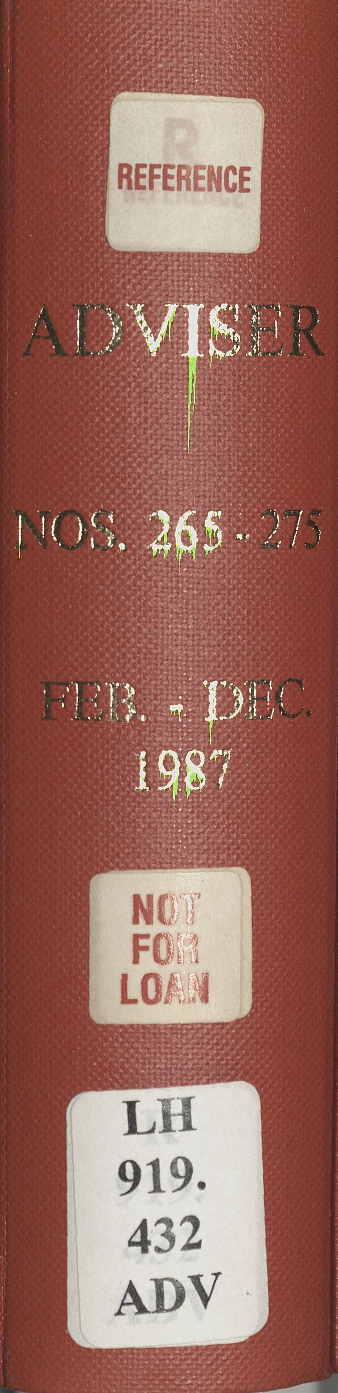 Adviser - February to December 1987