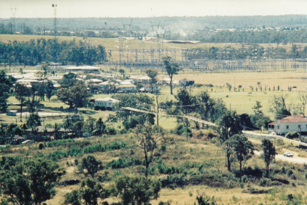 View looking north towards the electricity substation located on South Pine Road Brendale, ca. late 1980s