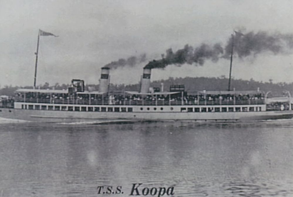 SS Koopa steams ahead, ca. 1935