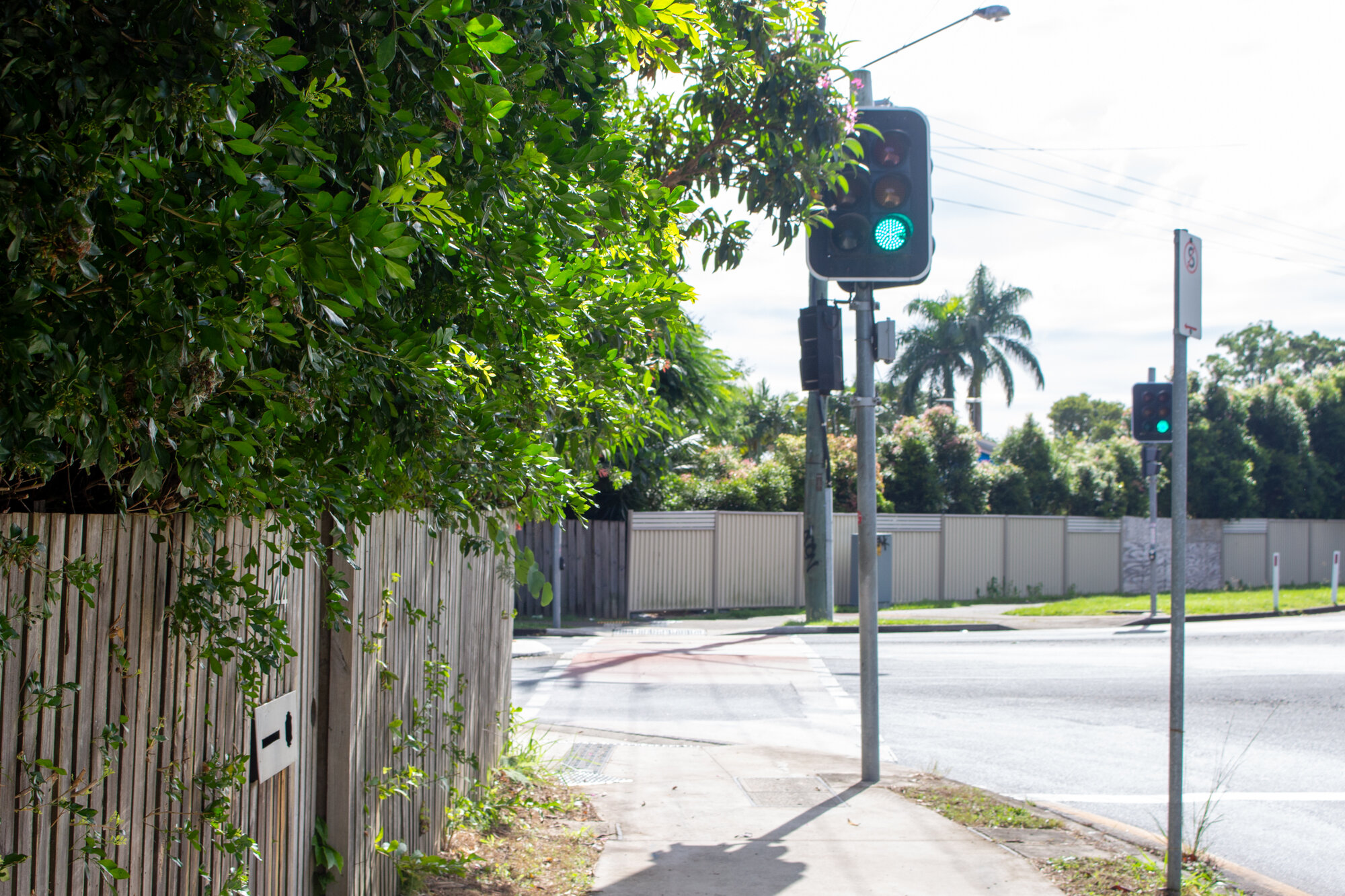 Traffic lights at the intersection of O'Brien Road and Station Road Burpengary