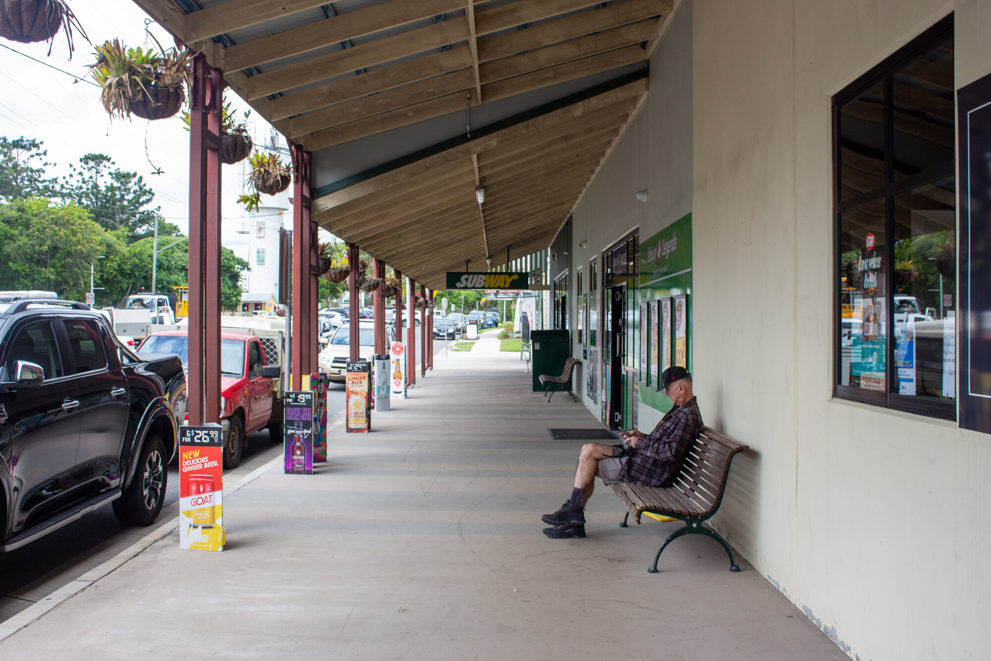 Footpath in front of businesses - 102-112 Archer Street Woodford