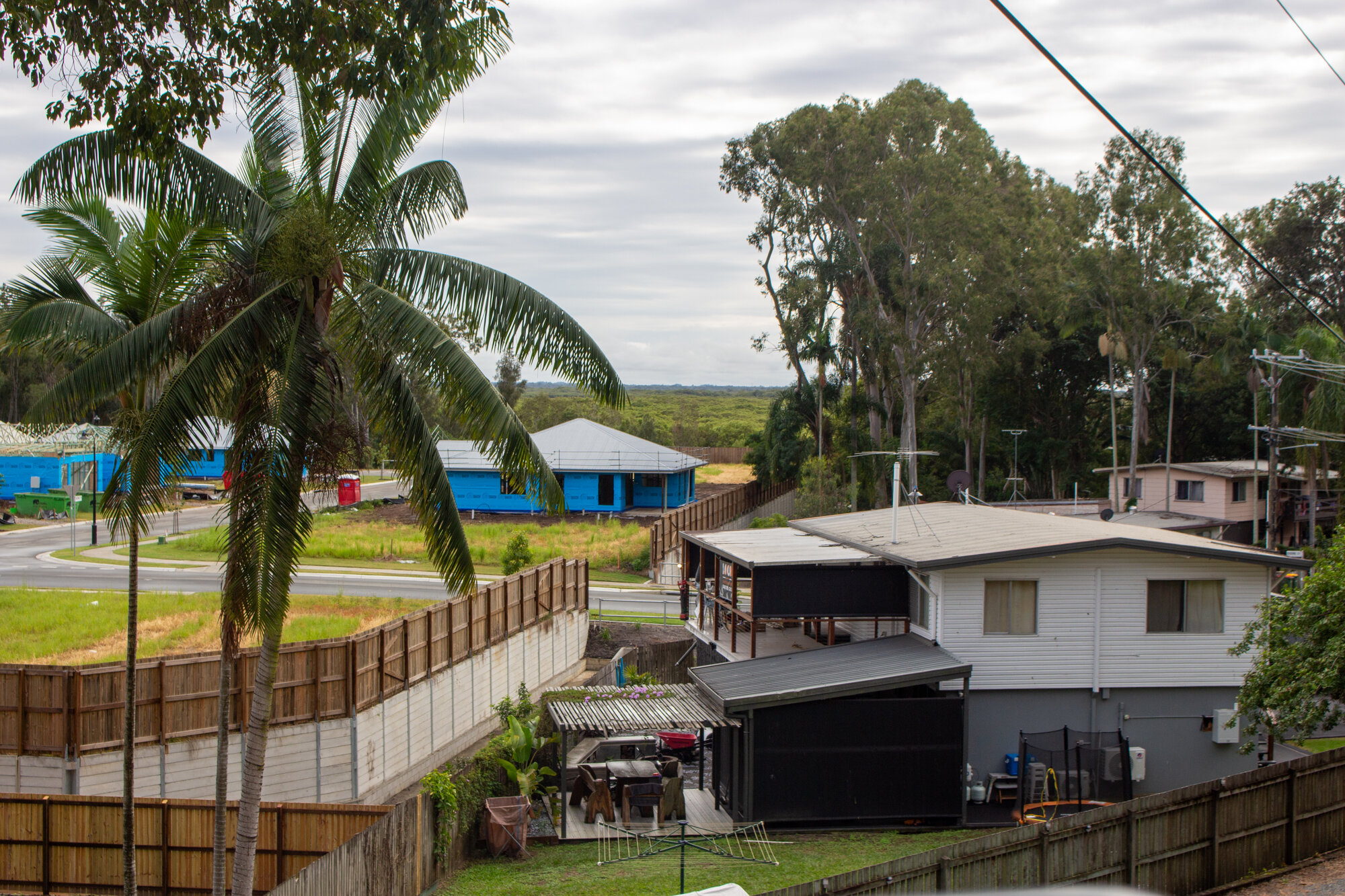 Housing development in Dugong Crescent Deception Bay - looking north