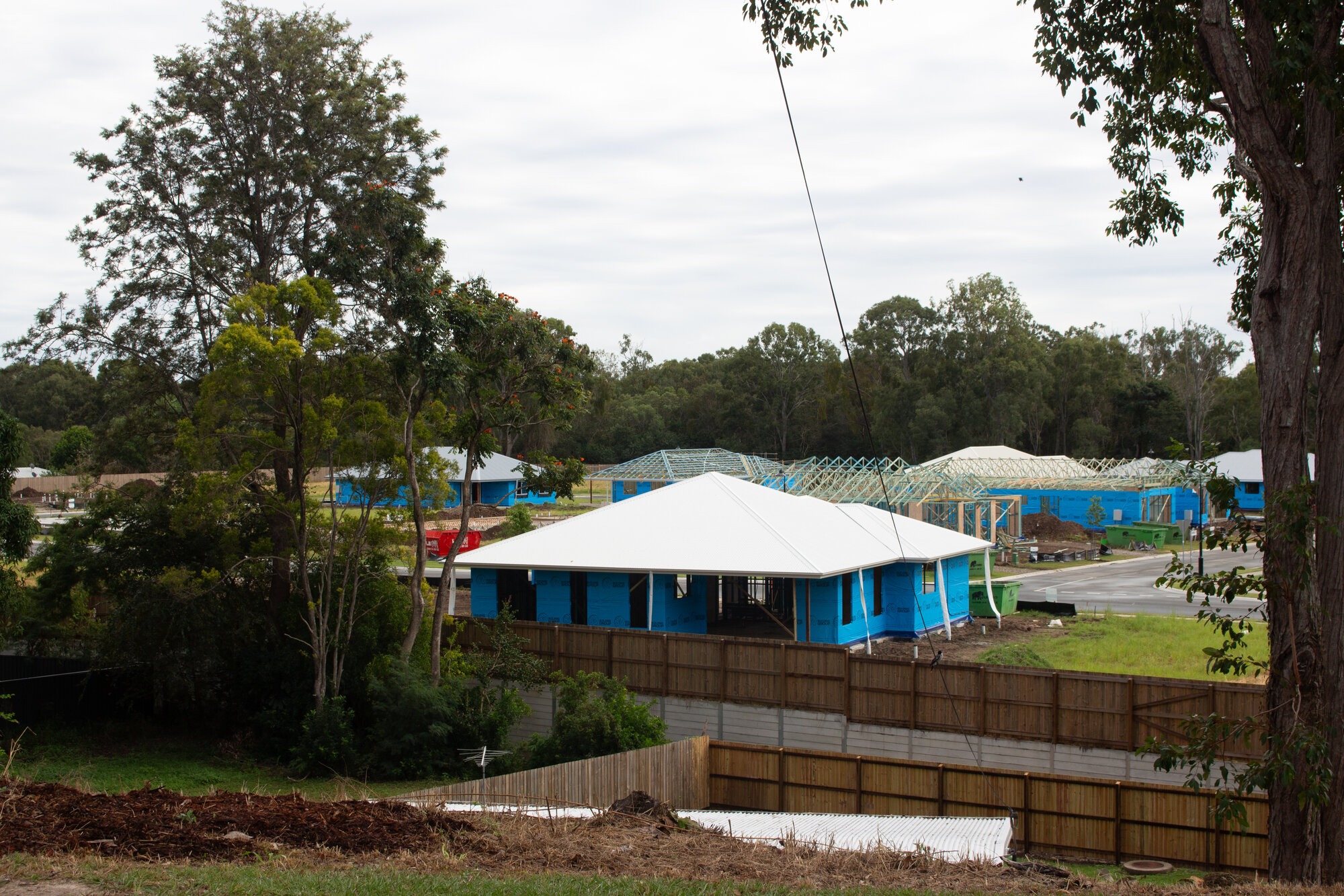 Housing development in Dugong Crescent Deception Bay - looking northwest