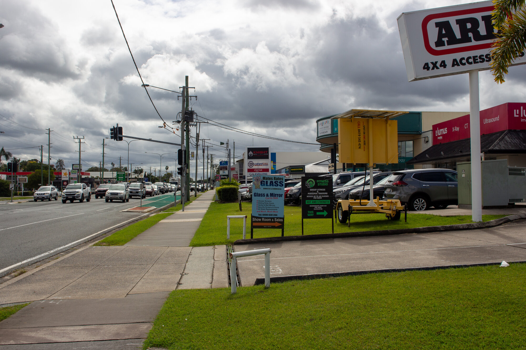 Businesses along Morayfield Road Caboolture South - looking north