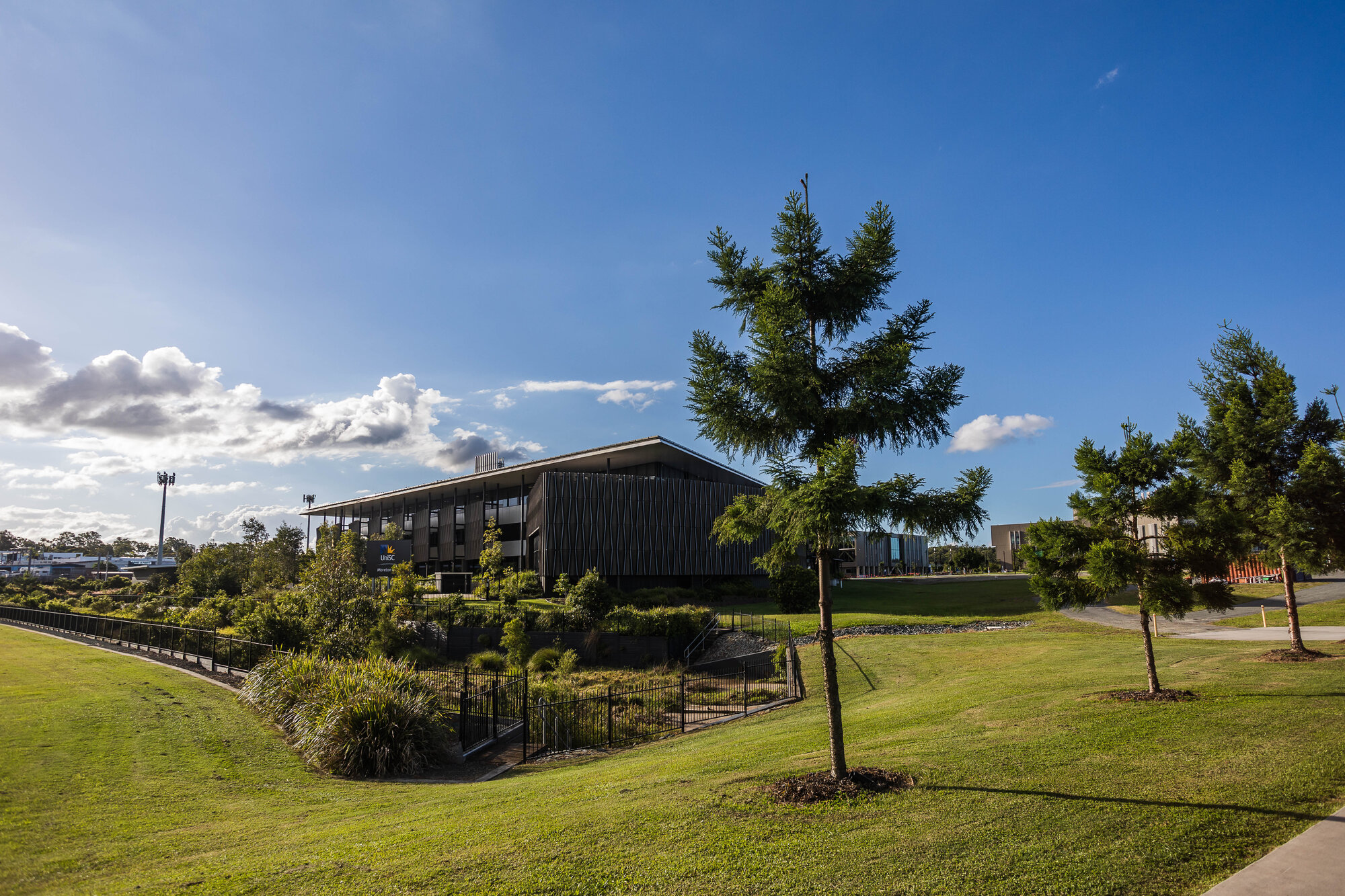 University of Sunshine Coast (UniSC) (Moreton Bay Campus) buildings - 1 Moreton Parade Petrie - looking northwest
