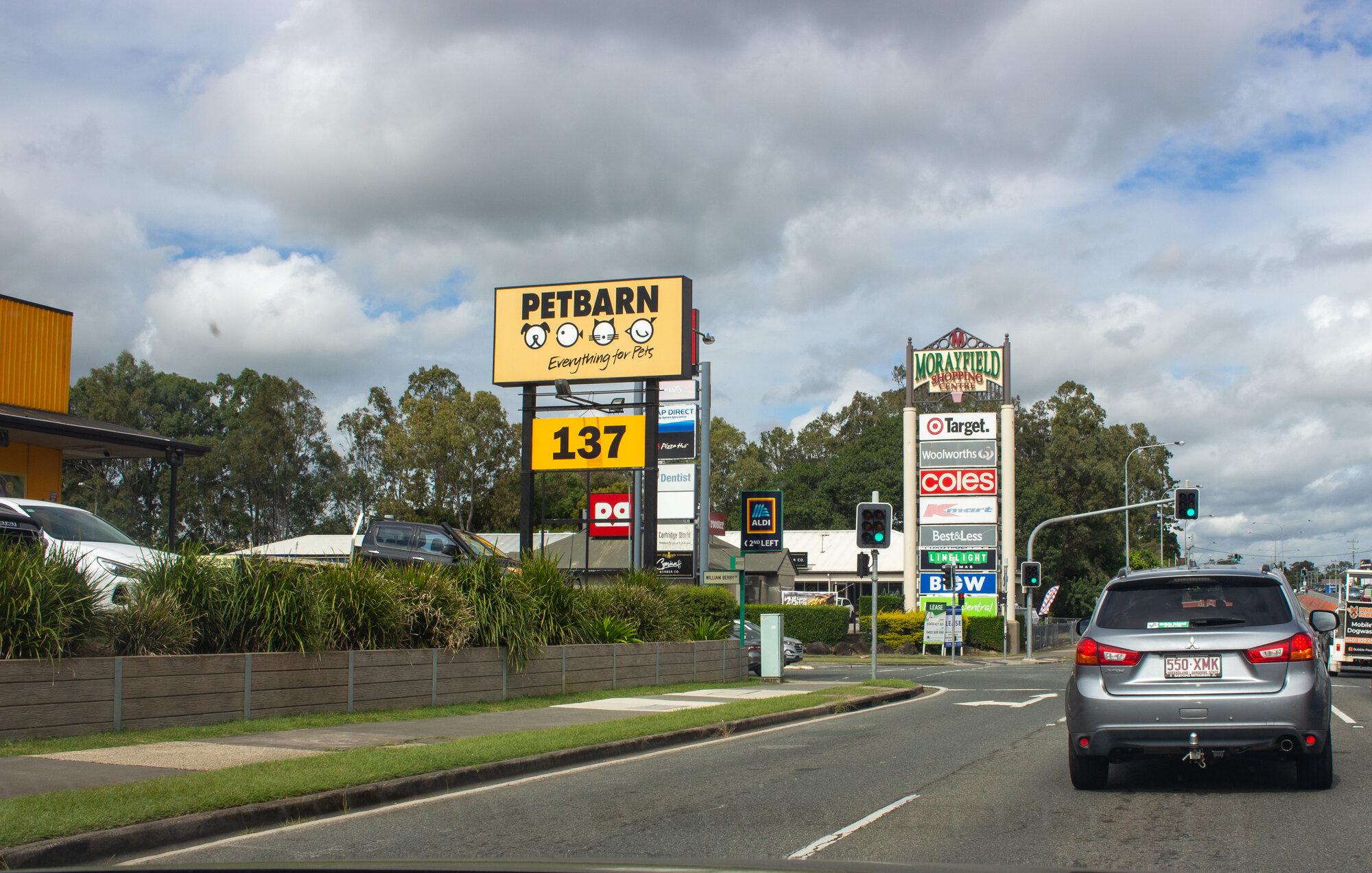 Businesses at the intersection of Morayfield Road and William Berry Drive Caboolture South and Morayfield