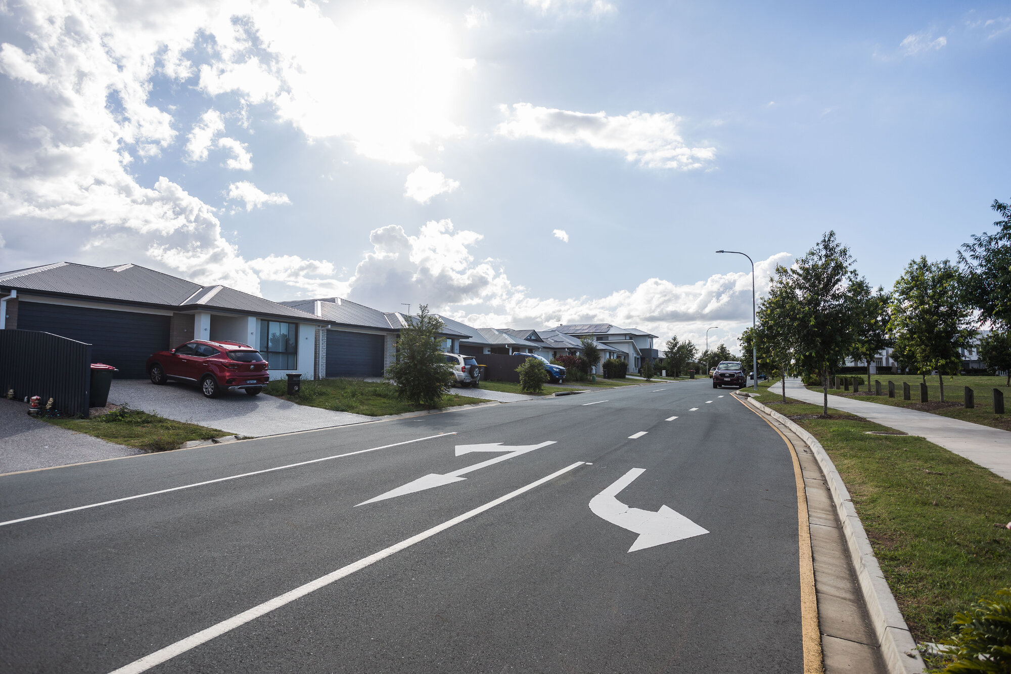 Blatchford Street Strathpine - near the intersection with Samsonvale Road Strathpine - houses along the street