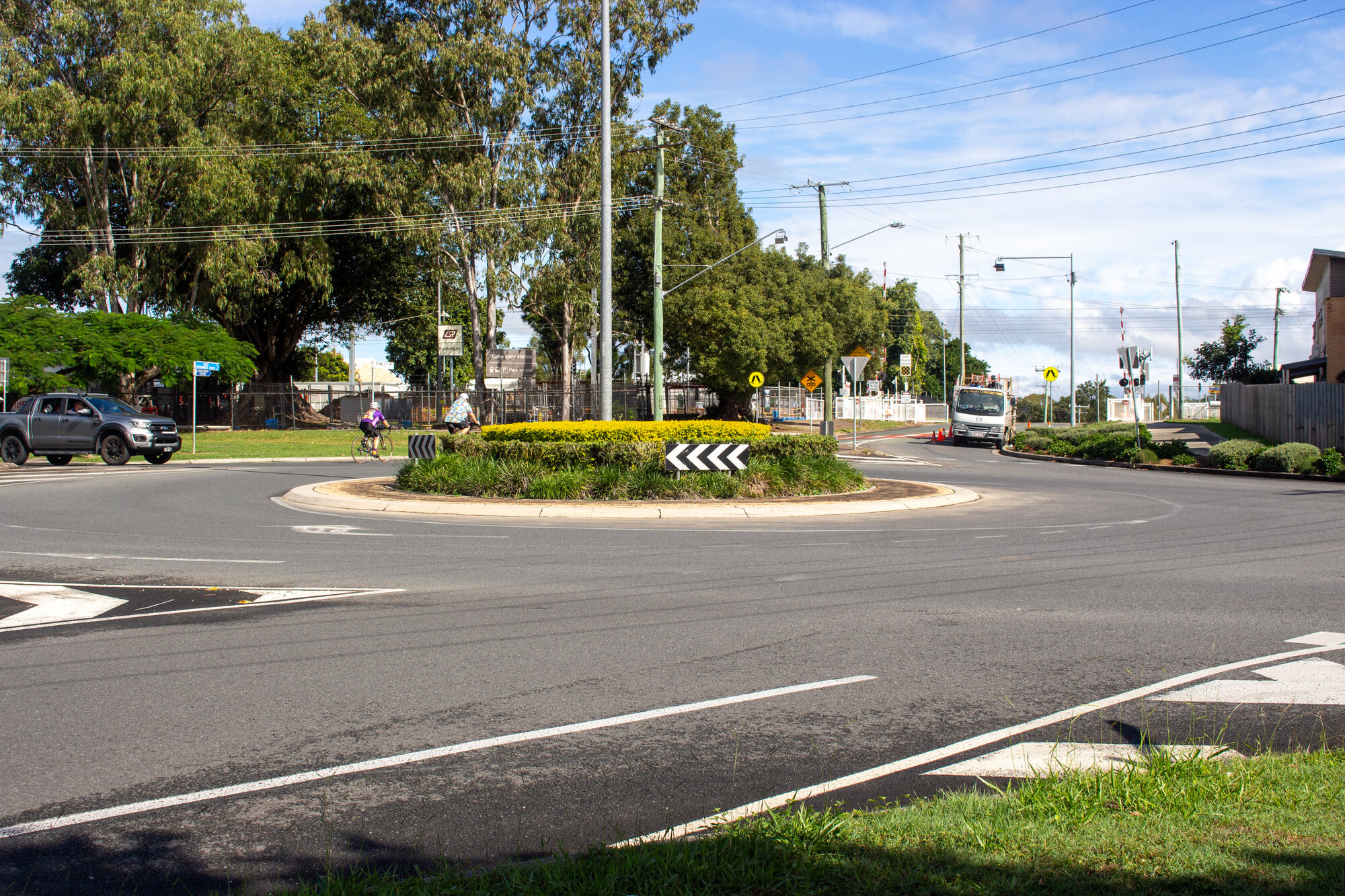 Roundabout at intersection of Burpengary Road, Rowley Road, Station Road and Henderson Road Burpengary