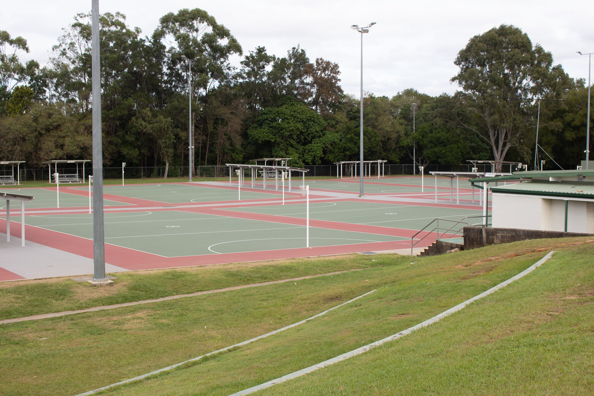 Netball courts and clubhouse at the Caboolture Sports Complex - 15 Riverview Street Caboolture