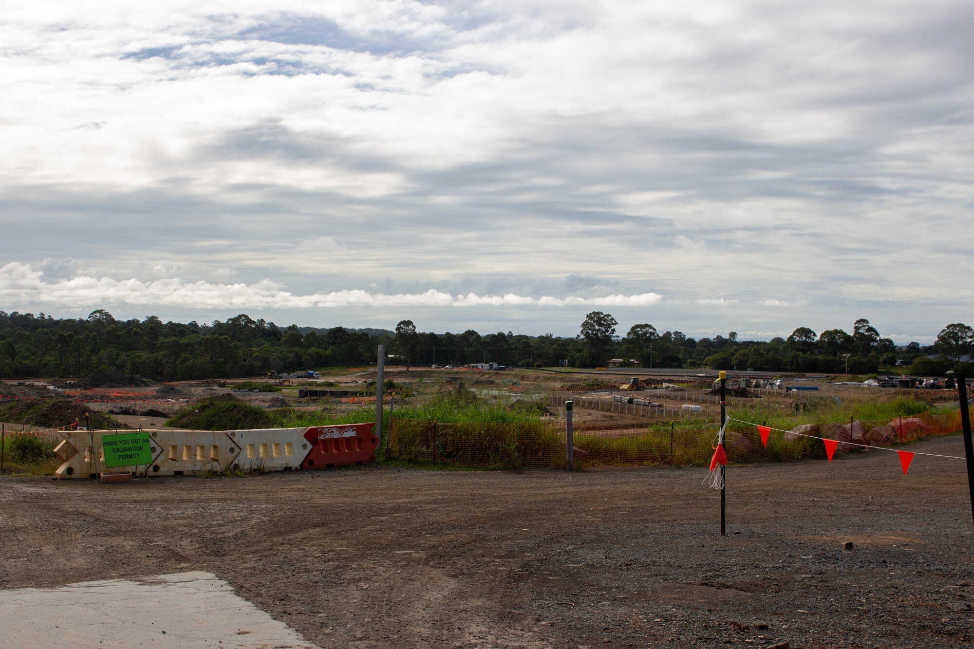 Earthworks at the construction site for the Kinma Valley housing development off Jacko Place Morayfield