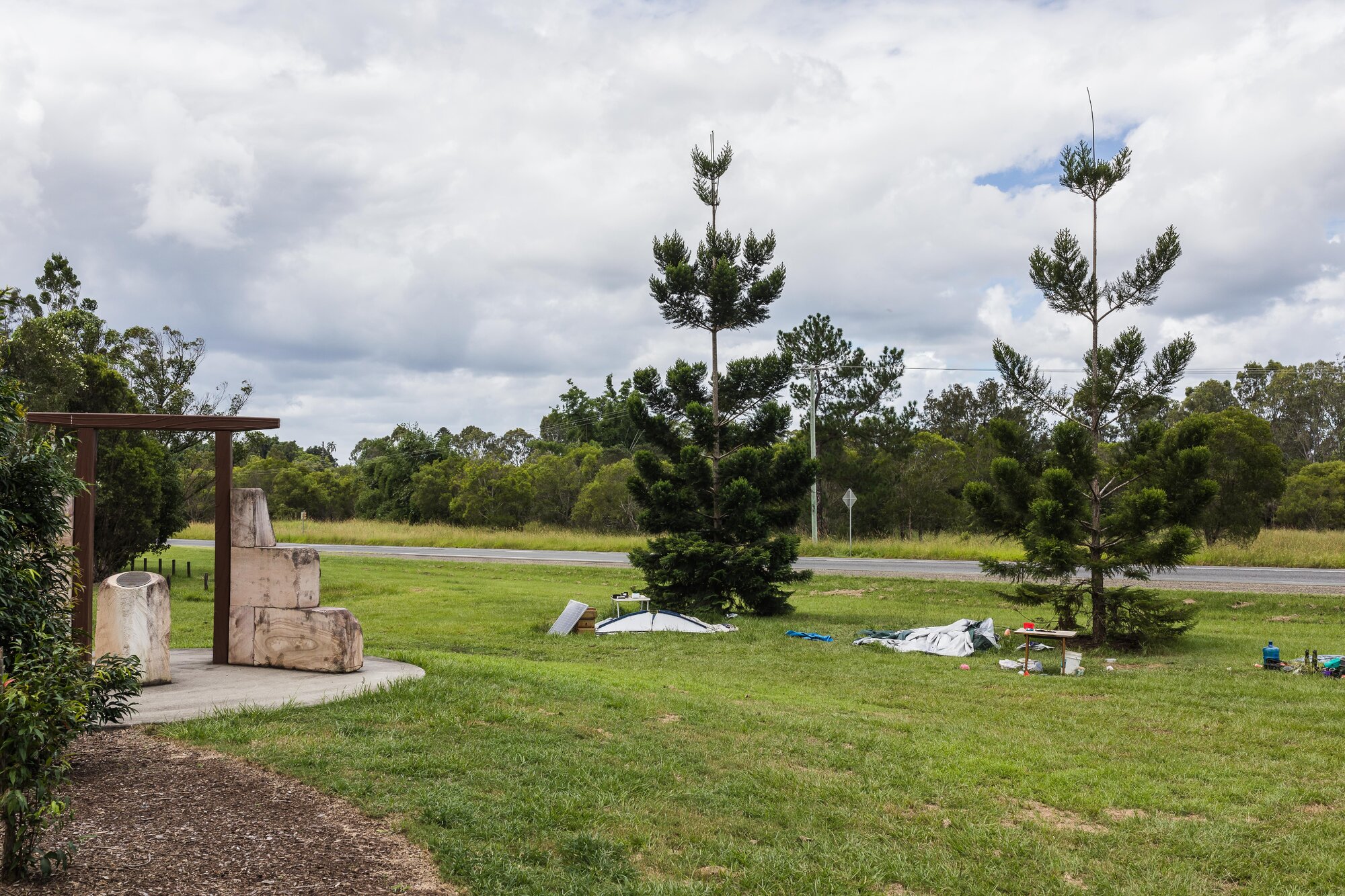 Sandstone Memorial in Cruice Park - corner Kilcoy-Beerwah Road and Cruice Drive Woodford
