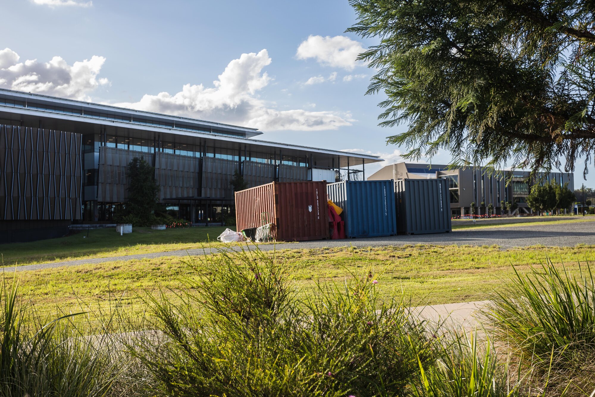 University of Sunshine Coast (UniSC) (Moreton Bay Campus) buildings and shipping containers - 1 Moreton Parade Petrie