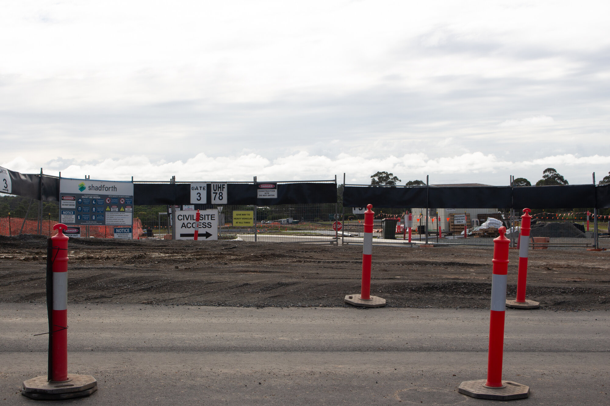 Intersection of unnamed road and Jacko Place Morayfield - looking northeast towards Bunya Pine Avenue