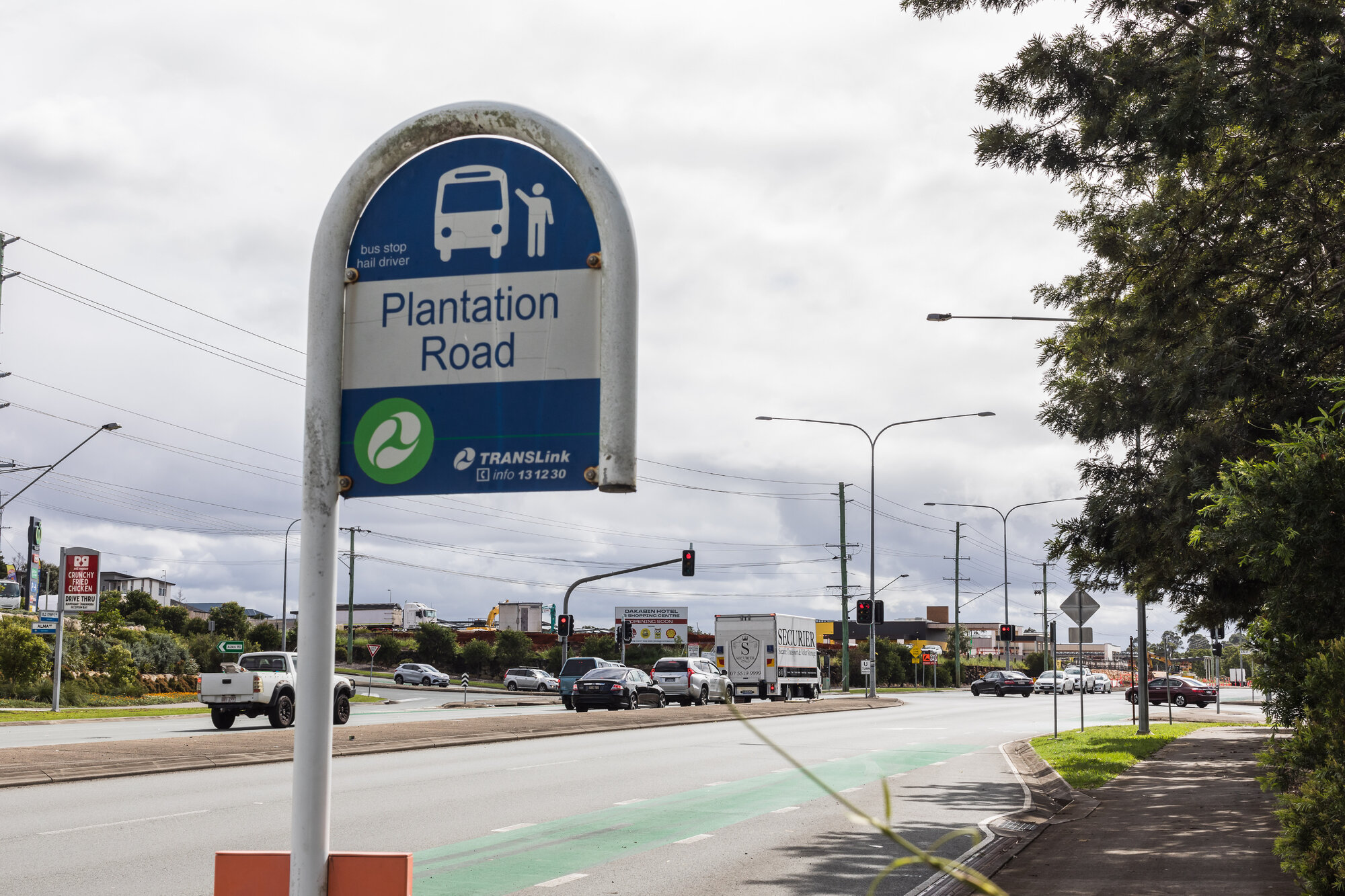 Bus Stop on Old Gympie Road Dakabin near the intersection with Plantation Road and Alma Road