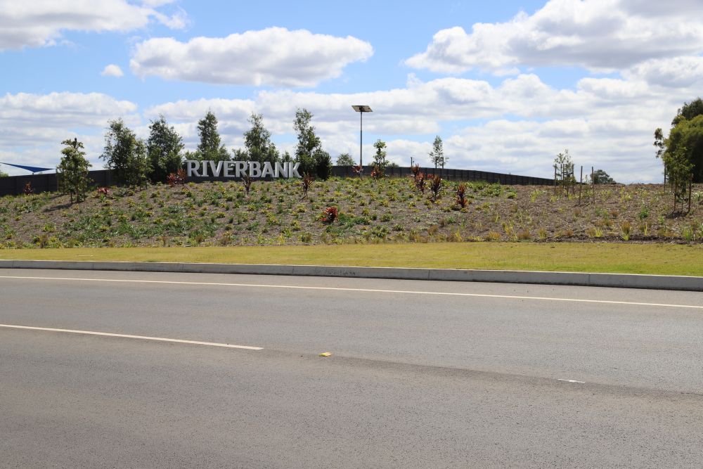 Entrance to Riverbank Housing Estate, Market Drive Morayfield, 2020